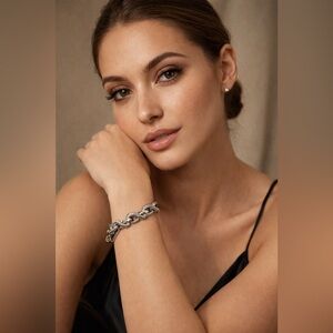 Silver Serpent Bracelet | Betsey Johnson | Alloy/Rhinestone.